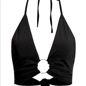 Black Halter Top w/ Ring